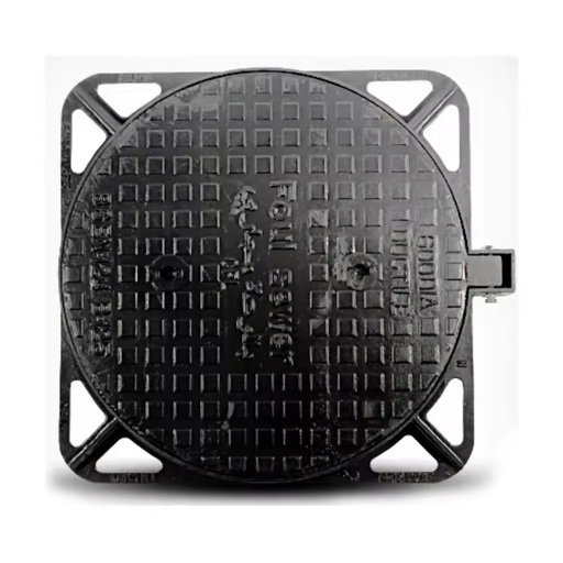 D400 E600 Customized Size Round Cast Iron Foundry Ductile Iron Manhole Cover Black Durable for Parking Safety