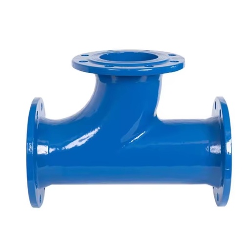 ISO2531 K8 K9 Ductile Iron High Pressure Pipe Fittings Factory All Flanges Tee with 45 Degree Angle Branch 1 Piece MOQ