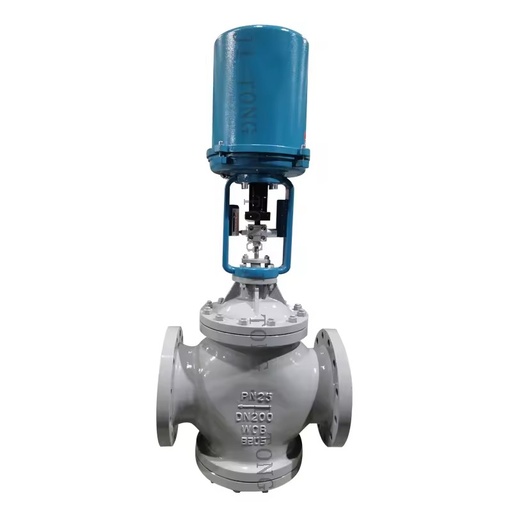 Manufacturer Supply Electric Three-way Regulator Valve Flange Control Valve DN25-DN300