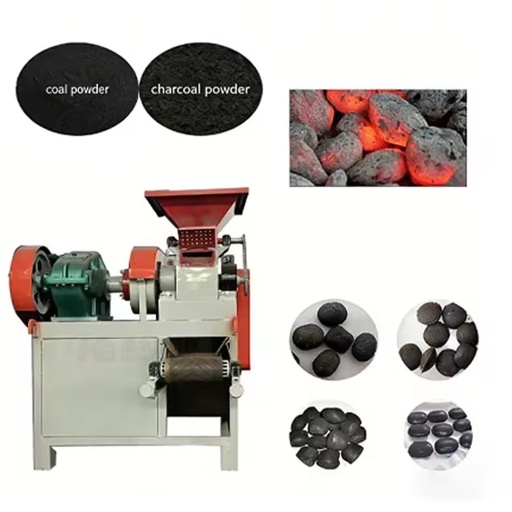 Pillow Egg BBQ Biomass Coal Charcoal Ball Roller Press Briquette Making Machine Easy Operation