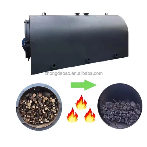 Good Price Horizontal Continuous Coconut Shell Wood Coal Sawdust Carbonization Furnace Charcoal Kiln Making Machine